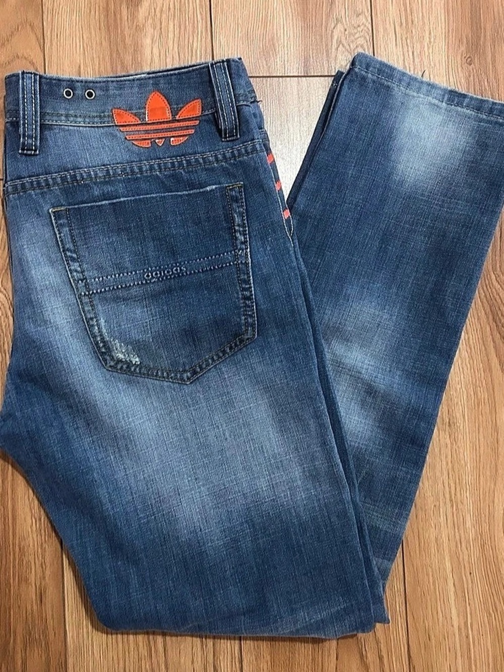 Rare! Diesel Kurren x Adidas Men's Distressed Jeans in Blue Waist 36